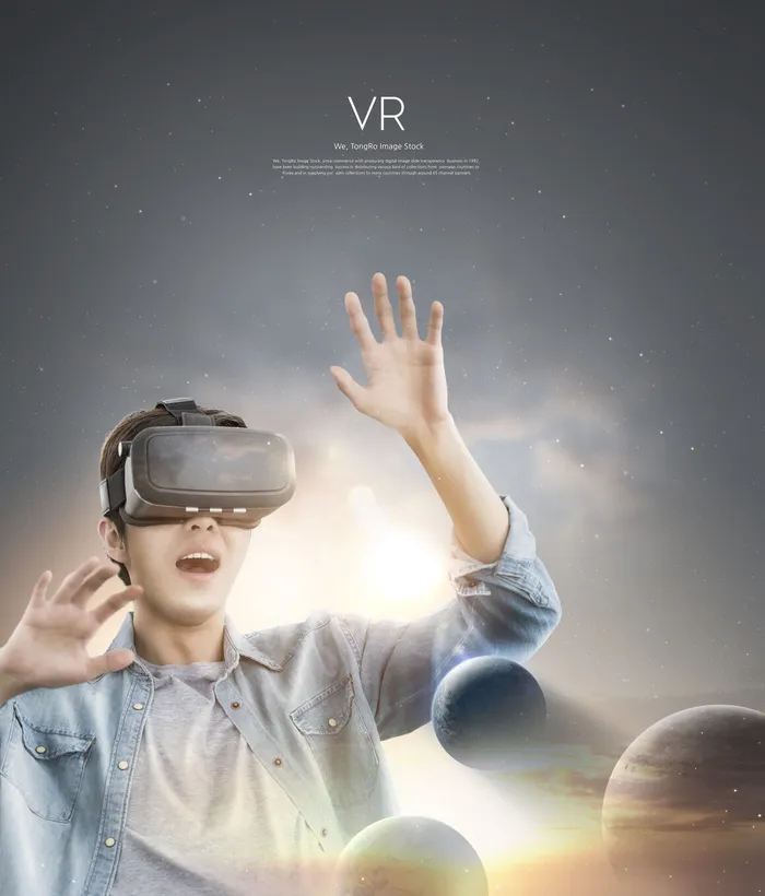 虚拟体检智能科技星球太空VR海报