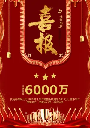 喜报战报海报贺喜光荣榜金榜题名预览图