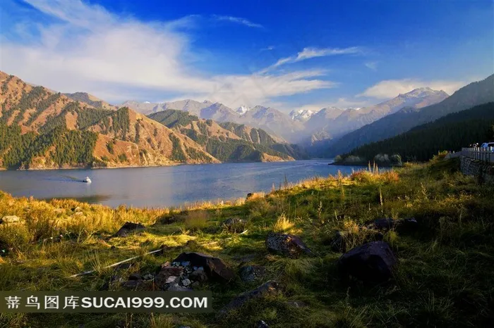 新疆天山天池自然美景素材