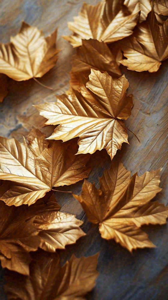 秋天秋叶金黄色满地落叶，秋分摄影图