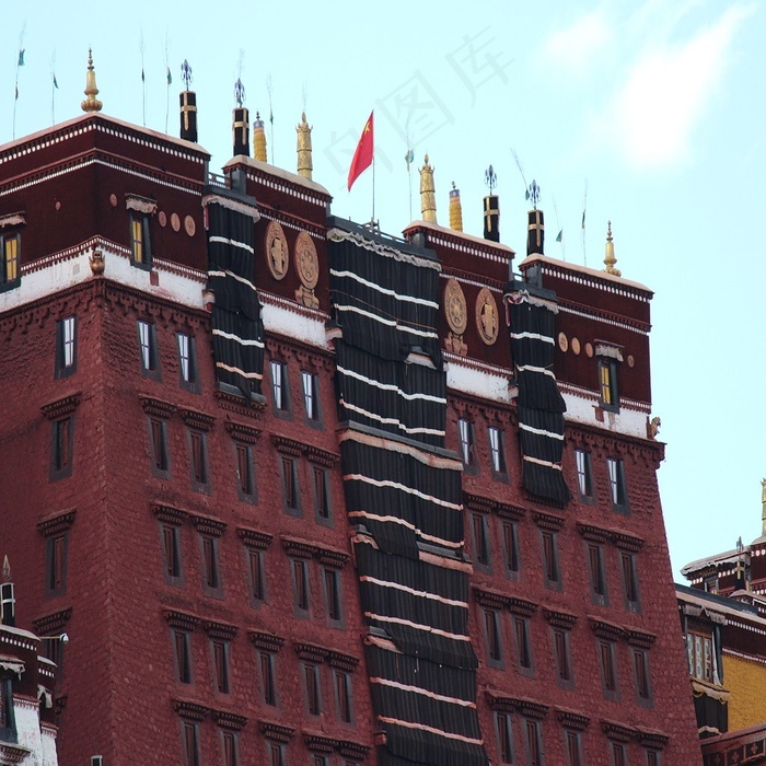 布达拉宫红宫近景 - 菜鸟图库