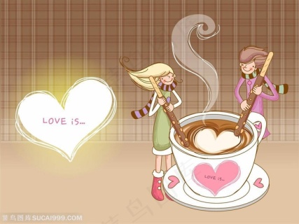 七夕情人节卡通窗户中的情侣2000x2000dpi300ai矢量模版下载