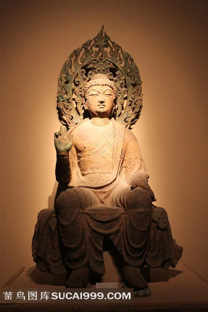 中国传统元素石雕佛像