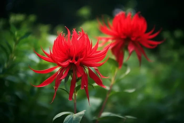 红色花朵摄影图