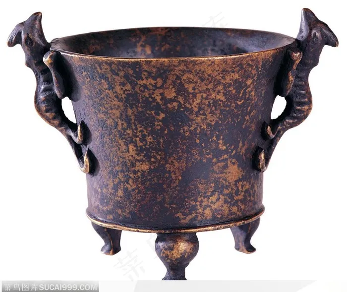 传统工艺品-鎏金的青铜罐