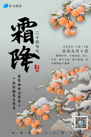 霜降节气海报