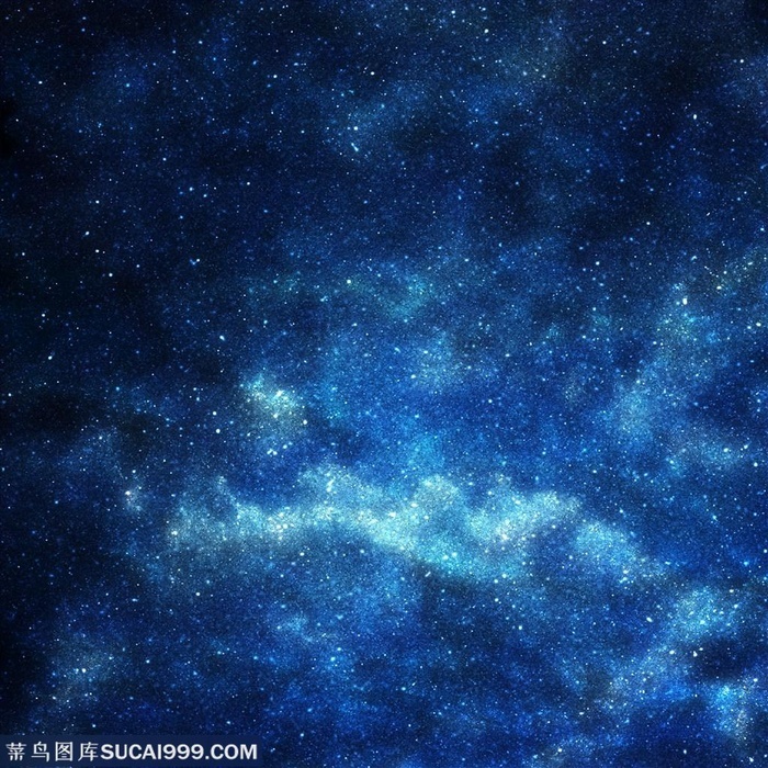 蓝色星空宇宙背景图片 菜鸟图库