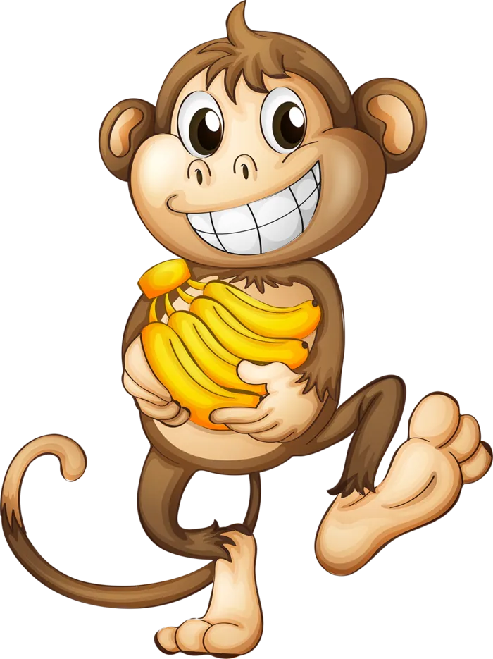 猴子香蕉卡通