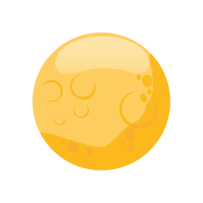 月球黄色卡通