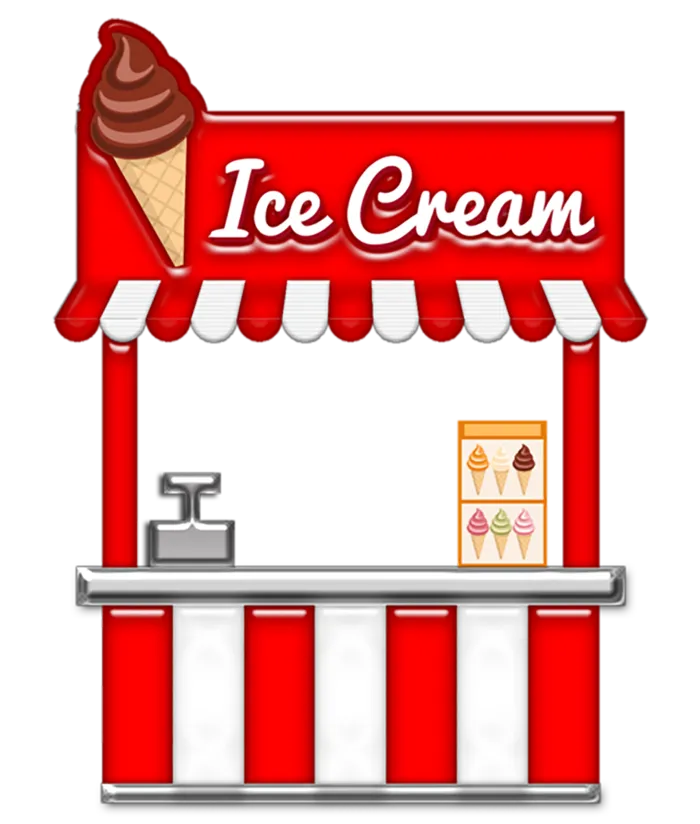 冰淇淋摊卡通