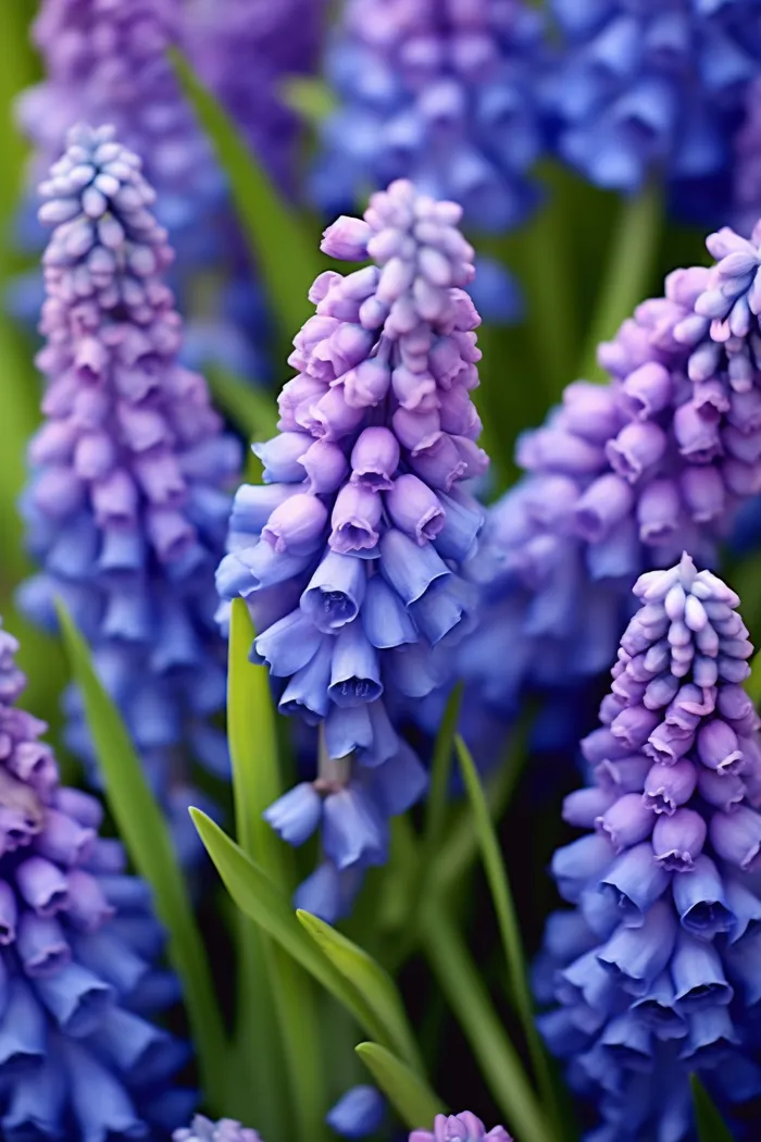 紫色葡萄花信子鲜花摄影图