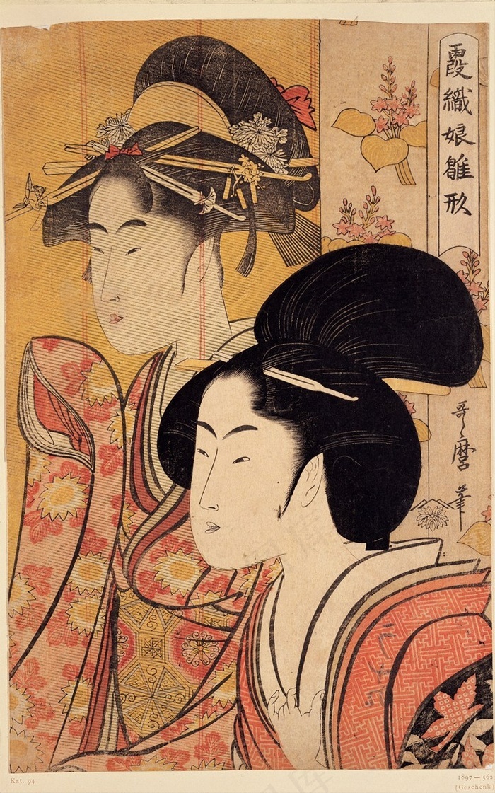 本素材作品名称为喜多川歌麿人物画画素材,素材编号是2537834