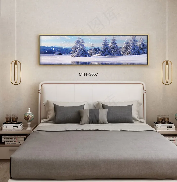 轻奢晶瓷装饰画客厅沙发背景墙卧室床头挂画酒店样板间房间模型现代抽象风