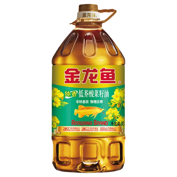 金龙鱼酸菜籽油5升超市商品白底图免抠实物摄影png格式图片透明底