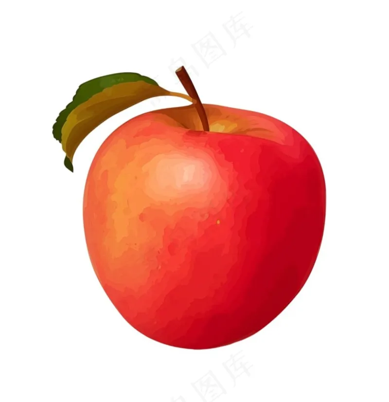 苹果红色苹果水果卡通插画插图免抠
