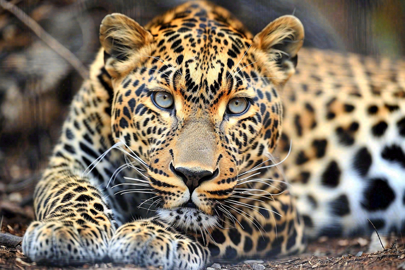 猎豹趴着休息的动物保护动物摄影图