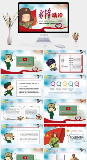 学习雷锋公益宣传PPT模板预览图