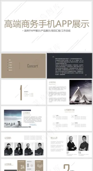 白色简约商务风企业画册公司宣传PPT模板预览图