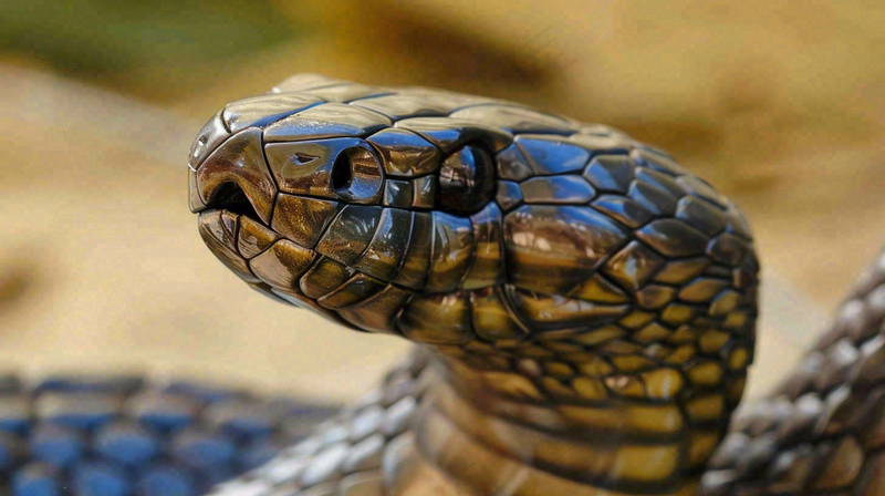 蛇爬行动物毒蛇摄影图