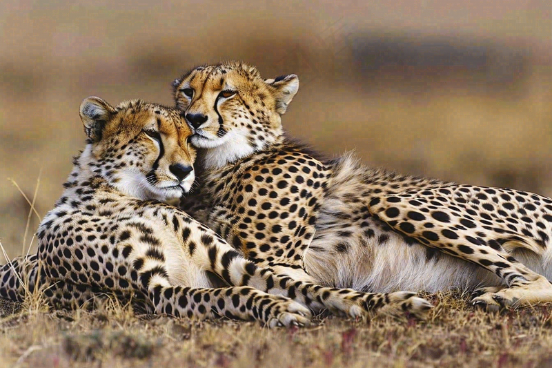 草原上的猎豹国家保护动物非洲摄影图