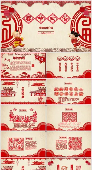 节日PPT丨春节PPT模板004预览图