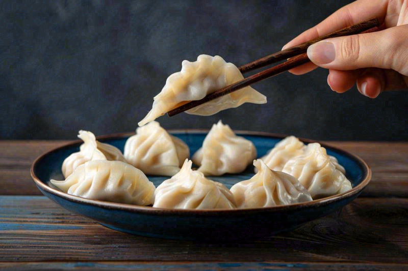 饺子中国传统美食冬至吃饺子摄影图