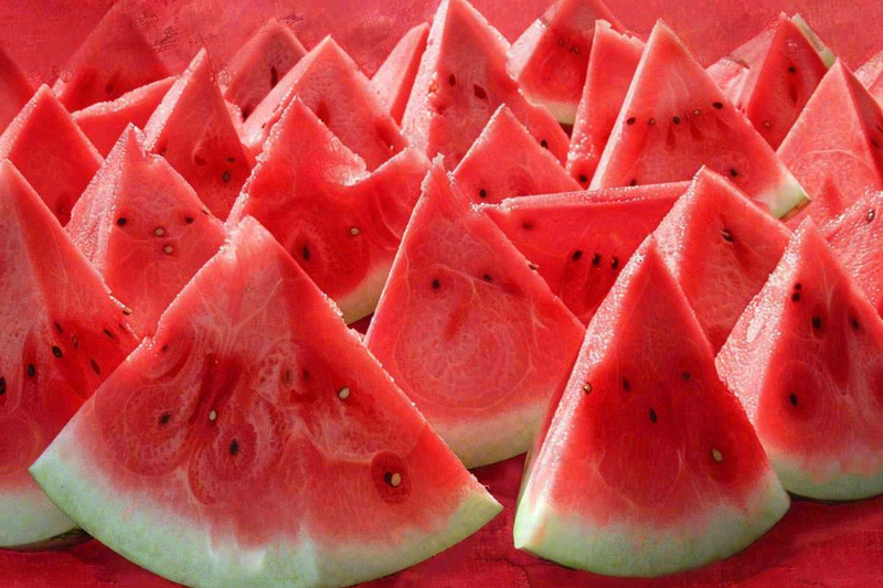夏日切块西瓜水果美味清爽摄影图