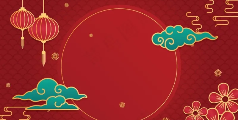 红色节日新年春节素材背景图