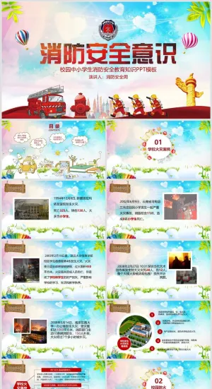 企业公司员工消防安全教育培训PPT模板003预览图