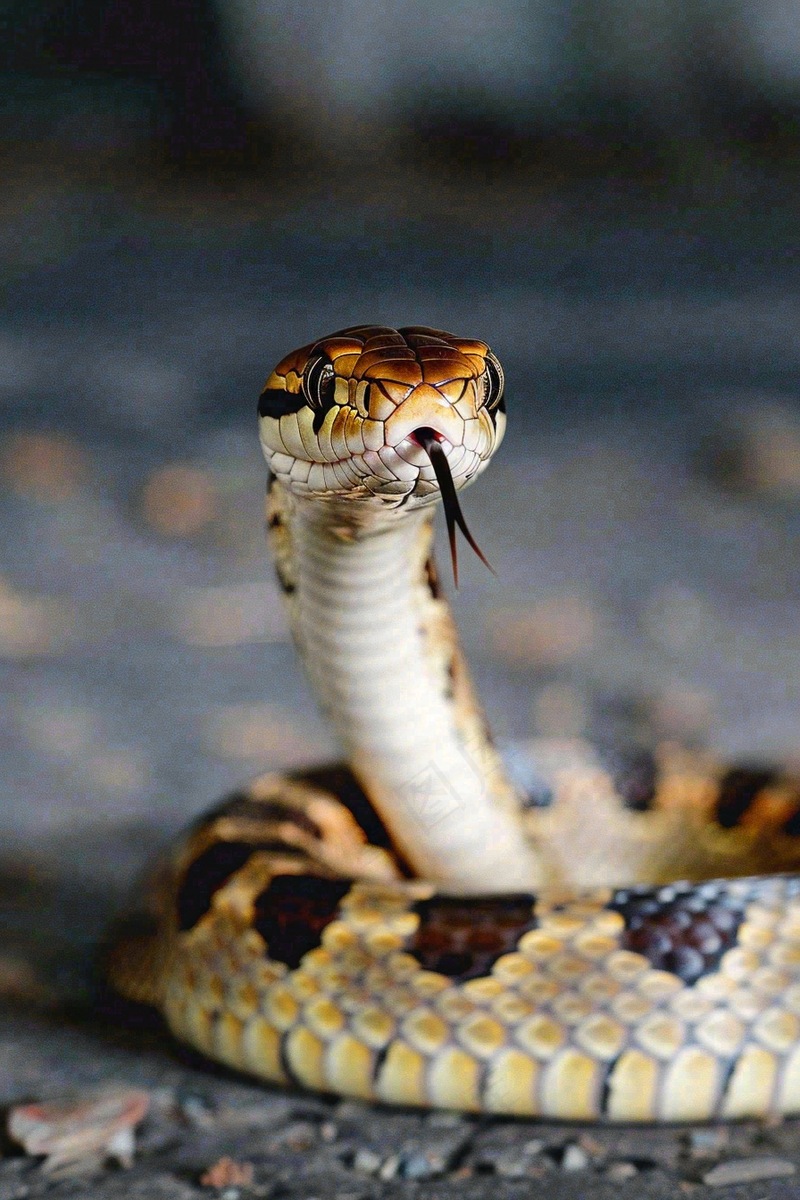 蛇立起身体爬行动物摄影图