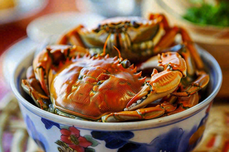 螃蟹金秋肥蟹美味美食摄影图