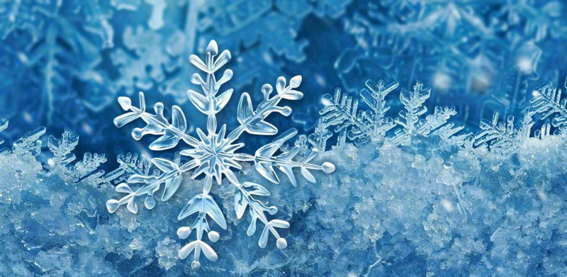 冬天雪花结冰寒冷大寒小寒大雪立冬冬至摄影图