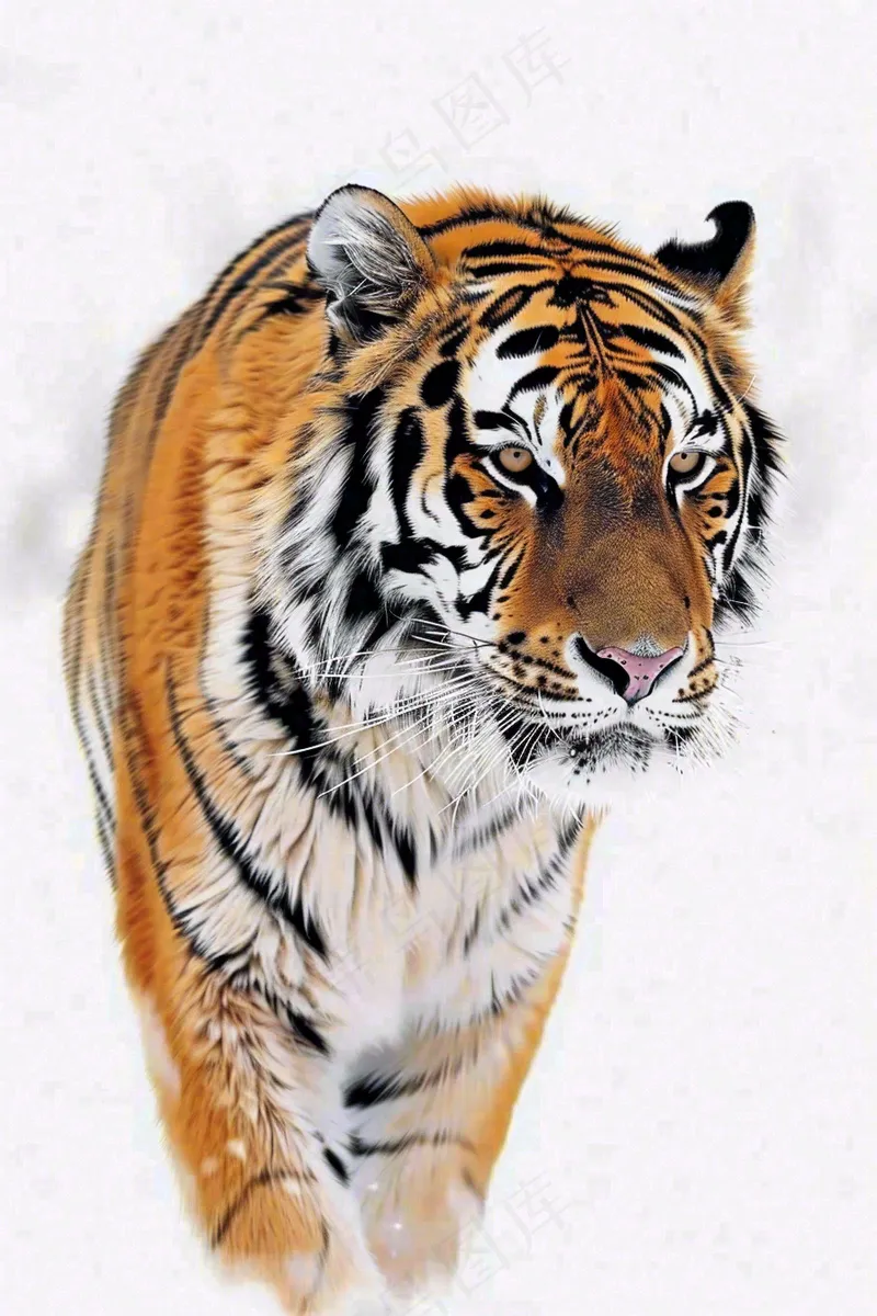 东北虎冬天雪地里的老虎摄影图