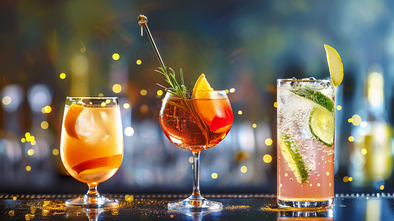 夏日冰镇汽水气泡果酒饮料摄影图