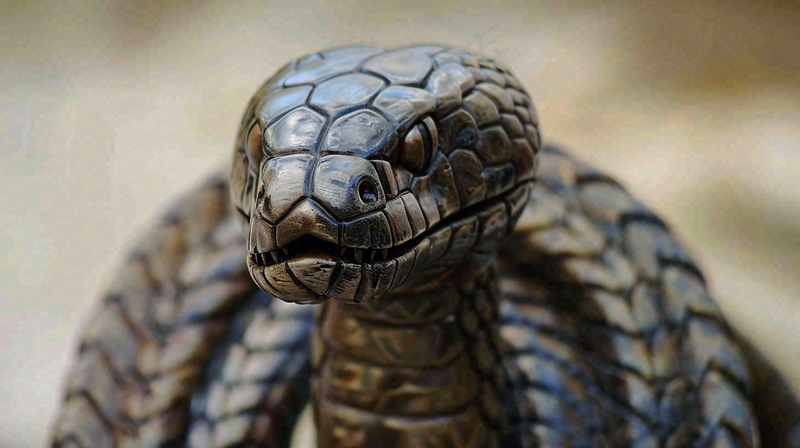 蛇爬行动物毒蛇摄影图