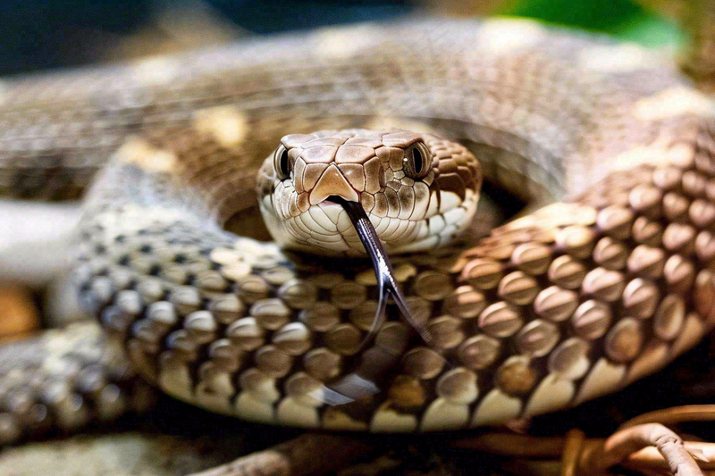 蛇爬行动物毒蛇摄影图