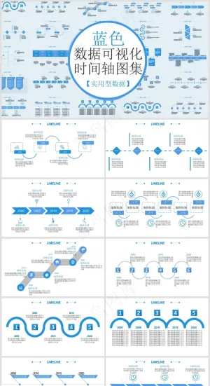 PPT模板丨工作总结丨大事记丨时间轴丨逻辑图标丨可视化图表030预览图