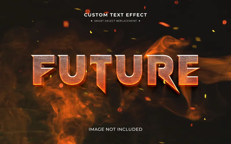火焰字体特效字英文未来future