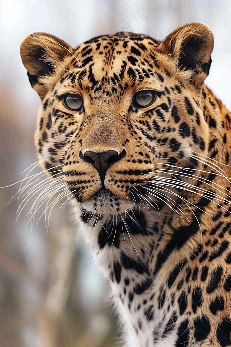 猎豹凶猛的豹子头部面部特写保护动物摄影图