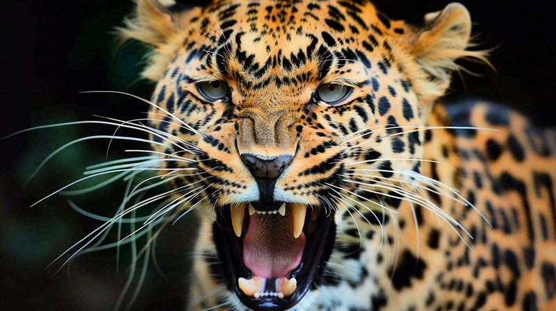 猎豹凶猛的豹子头部面部特写保护动物摄影图