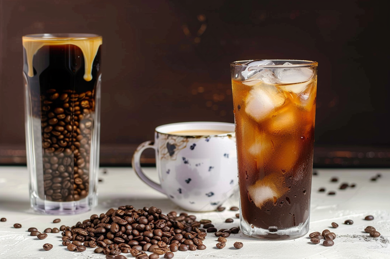 冰咖啡饮料美式拿铁摄影图