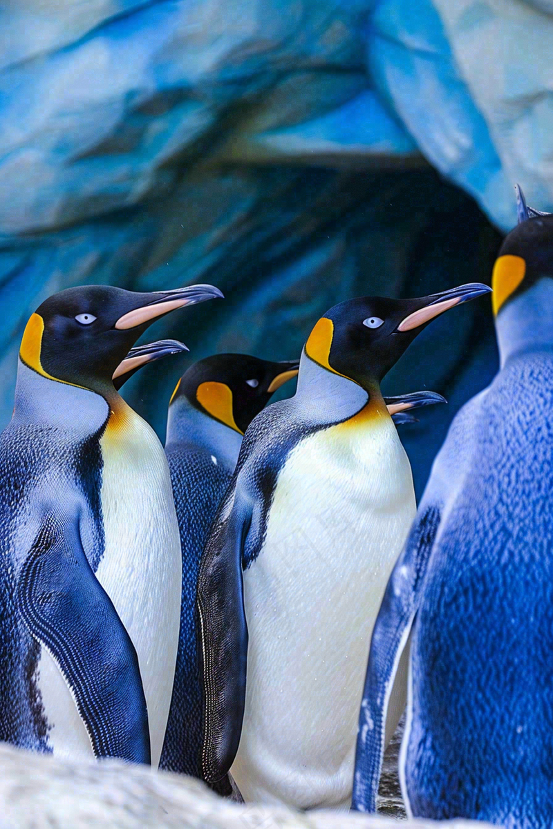 动物园海洋馆的企鹅动物摄影图