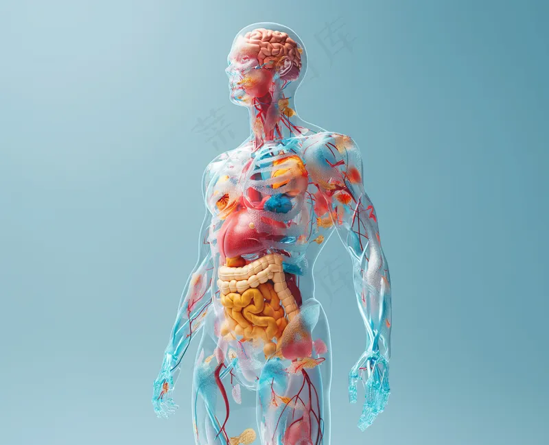 蓝色创意人体器官图