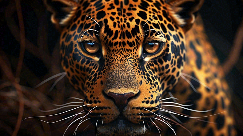 猎豹凶猛的豹子头部面部特写保护动物摄影图