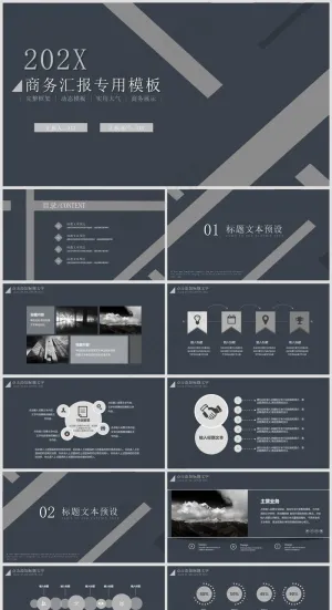 灰色商务风工作总结PPT模板8预览图