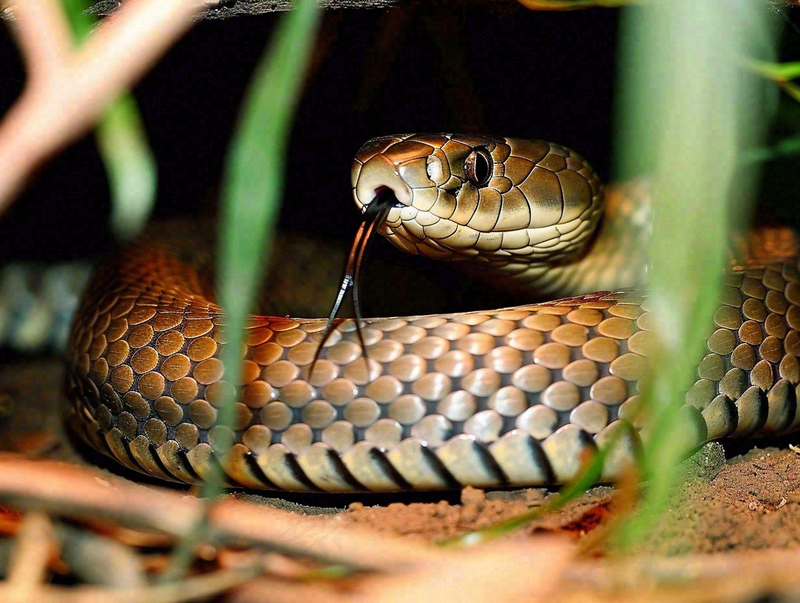 蛇陆地爬行动物摄影图