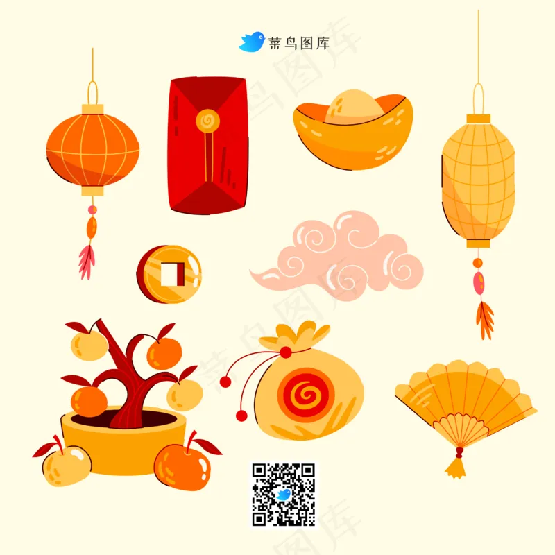 中国新年矢量图形插画元素矢量免扣AI素材
