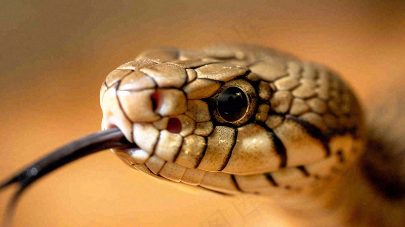 蛇吐舌头爬行动物摄影图