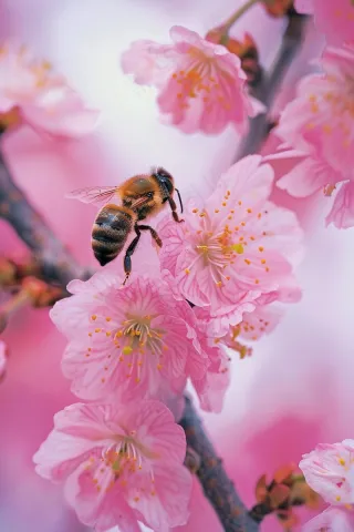 春日樱花花朵摄影图