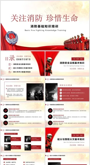 企业培训丨员工教育丨校园培训丨消防安全丨PPT模板013预览图